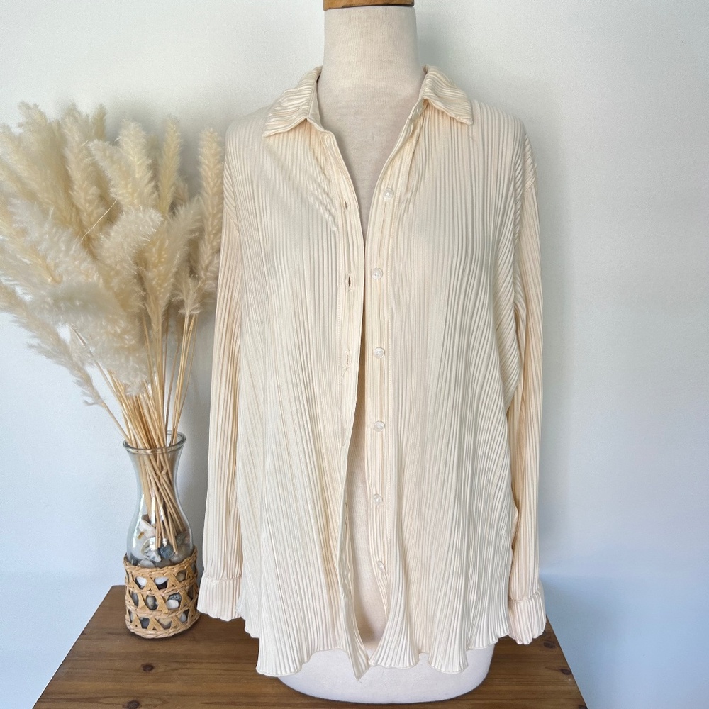L Space cream ribbed long sleeve